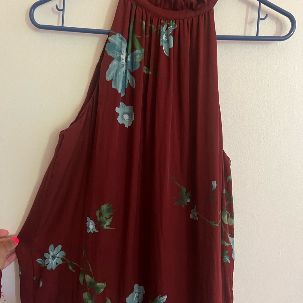 Joie Red Relaxed Pleated Blouse